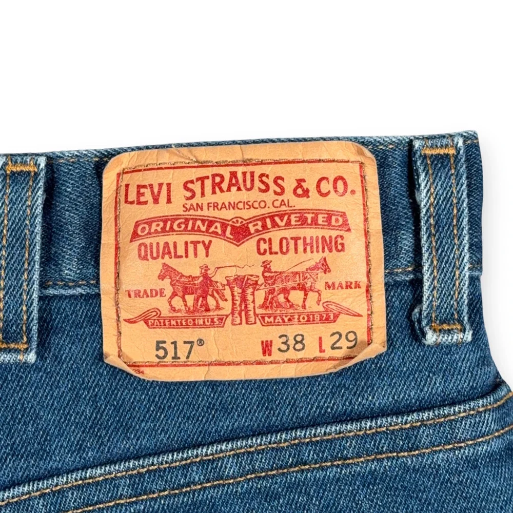 Vintage Levis Jeans Mens 36x29 Blue 517 Bootcut Dark Wash Denim Cotton Poly Y2K